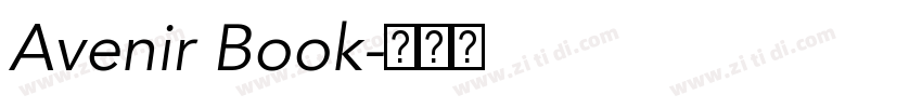 Avenir Book字体转换
